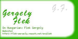 gergely flek business card